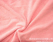 粉色提花毛巾布布料
